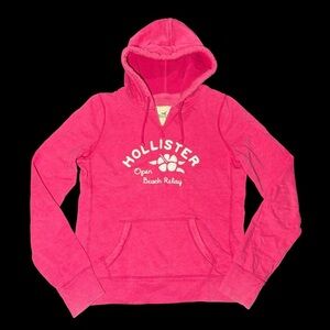 Hollister Hot Pink Hooded Pullover Sweatshirt